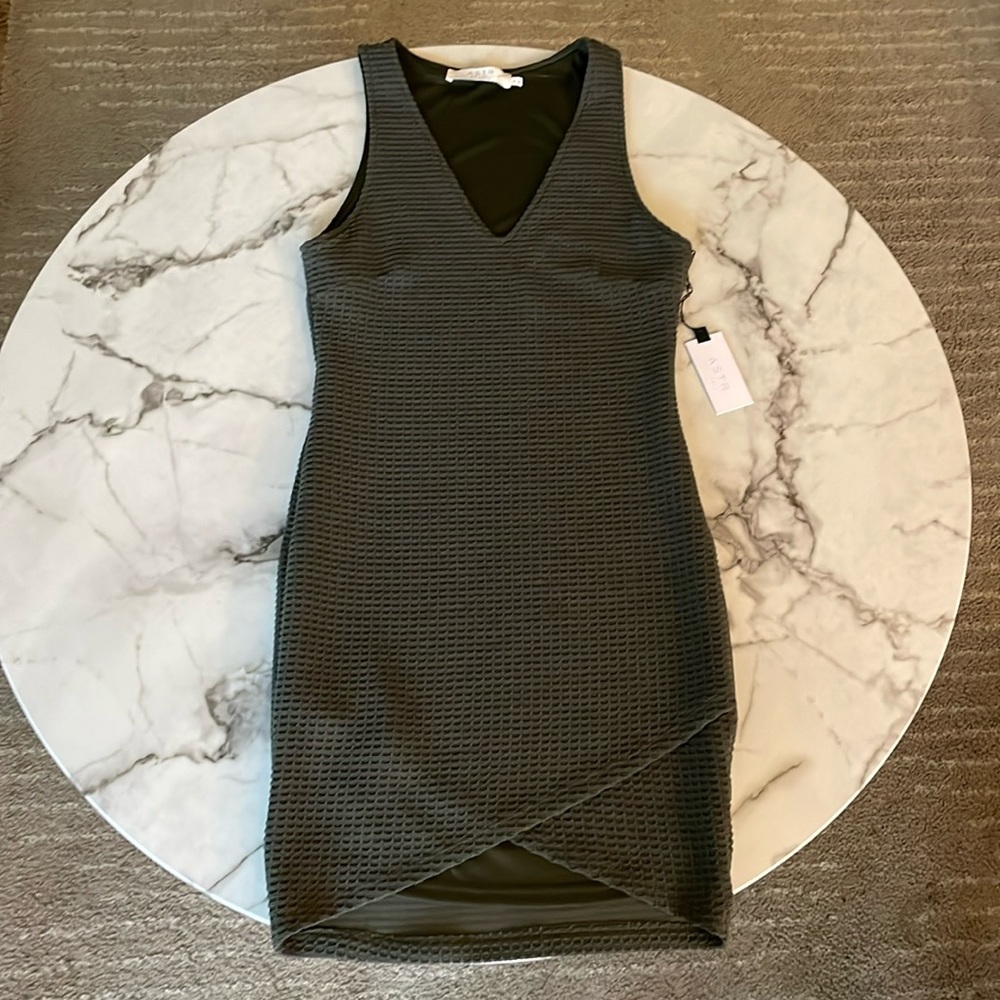 ASTR The Label Khaki Green Bodycon Dress, NEVER WORN, WITH TAGS